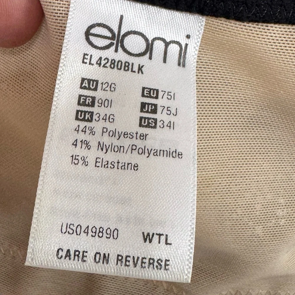 Elomi Bra 34I Tia Underwire Bandless Lace